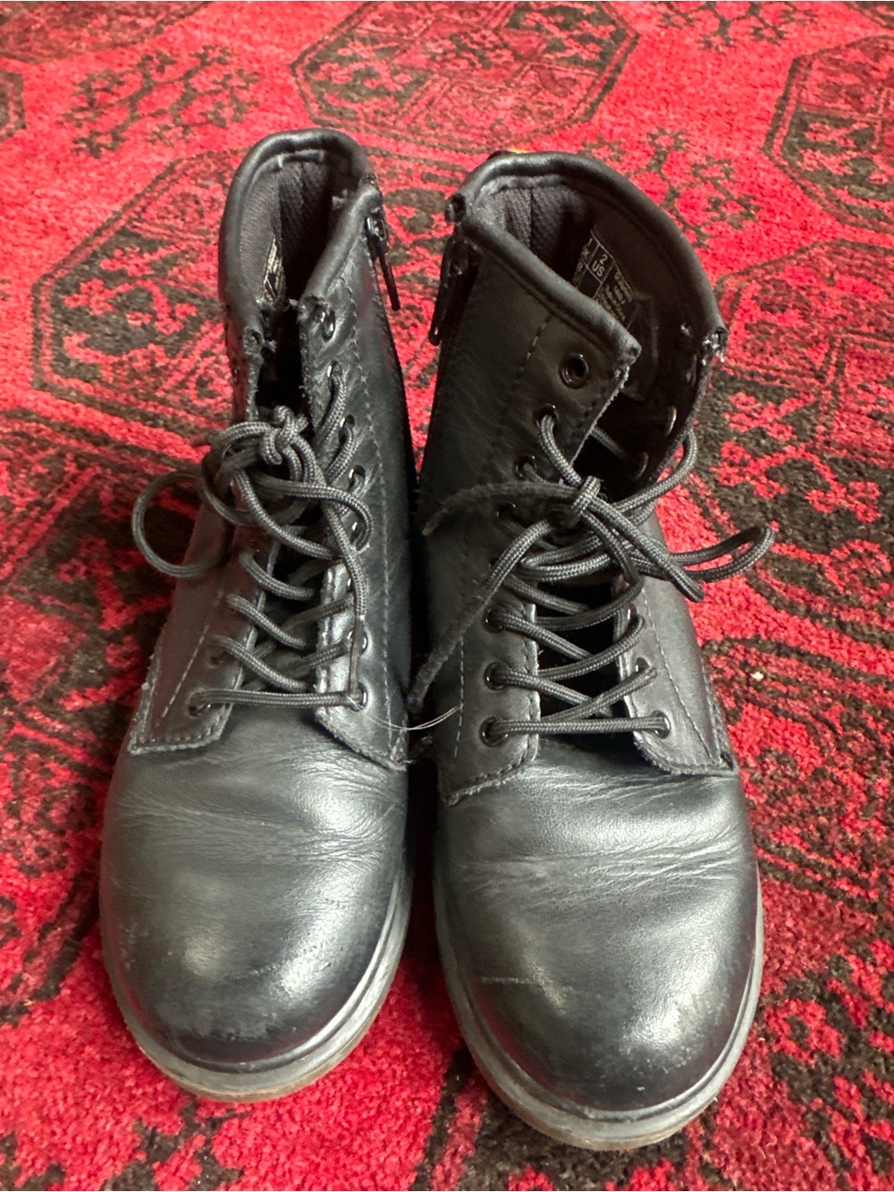 Dr. Martens Black Leather Lace-Up Ankle Boots